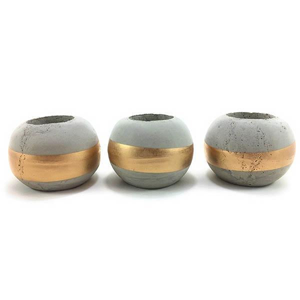 3 Pieces Concrete Succulent Planters