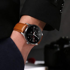 Clearance Smart Watch For iOS and Android with Heart Rate Monitor and Bluetooth - Leather