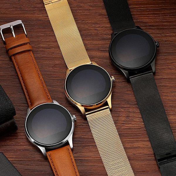 Clearance Smart Watch For iOS and Android with Heart Rate Monitor and Bluetooth - Leather